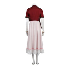 Load image into Gallery viewer, Game FF7 Adult Aerith Gainsborough Costume Cosplay Final Fantasy Remake Halloween Outfit Fancy Women Red Jacket Pink Dress

