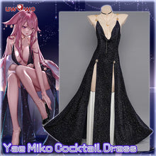 Load image into Gallery viewer, In Stock UWOWO Yae Miko Cosplay Cocktail Dress Halloween Costumes Genshin Impact Fanart Cosplay Formal Dress Wear Formal Costume
