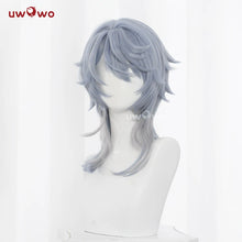 Load image into Gallery viewer, UWOWO Sunday Wig Game Honkai: Star Rail Sunday Cosplay Wig Long hair Grey blue 48cm Wig
