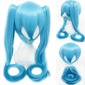 Cosplay Wig Long Heat Resistant Synthetic Hair Clip Ponytails Wigs