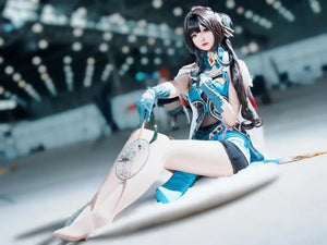 Honkai Star Rail Ruan Mei Cosplay Full Set - Uniform Outfit with Dress Shoes Wig And Prop for Complete Character Representation
