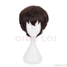 Load image into Gallery viewer, Dazai Osamu Cosplay Costume Bungo Stray Dogs Man and Woman Trench Coat Black Uniform Suits Unisex Wig Accessories
