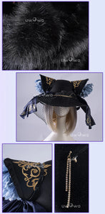 IN STOCK UWOWO Cheshiree Cosplay Game Azur Lanee Cheshiree Cait Sith Crooner Gown Cosplay Costume with shawl Halloween Costume