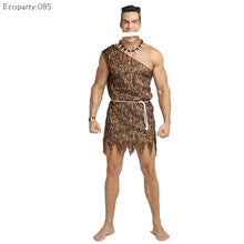 Load image into Gallery viewer, Cosplay Indigenous People Men Women Primitive Hunters African Wild Man Performance Costumes Halloween Party Costumes
