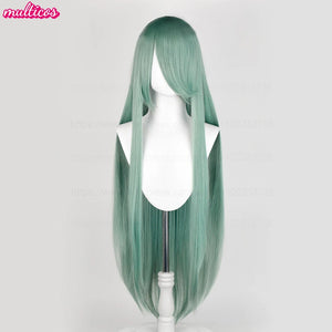 High Quality Anime 100Cm Long Staight Cosplay Wig Black White Red Pink Brown Gold Blue Blonde Purple Heat Resistant Hair Wigs