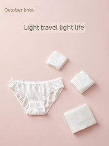 October Crystal Disposable Underwear Pure Cotton Pregnant Women Female Business Trip Travel Pack Men's Triangle Children's Boxer
