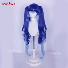Load image into Gallery viewer, UWOWO IUNO Wig Game Wuthering Waves WuWa IUNO Cosplay Wig Long Hair Blue Hair Halloween Wig
