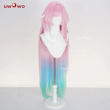 Load image into Gallery viewer, UWOWO Cyrene Wig Game Honkai Star Rail Cyrene Cosplay Wig Long Hair Pink and Blue and Green gradient Hair  Halloween Wig
