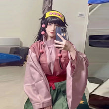Load image into Gallery viewer, Anime Alluka Zoldyck Cosplay Costume  Aruka Zorudikku Pink Green Japanese kimono Wigs Headwear Halloween Party Dressing
