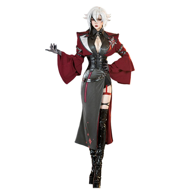 IN STOCK UWOWO Genshin Impact Cosplay Fanart Arlecchino The Knave Music Concert Cosplay Costume Game Costume Halloween Costume