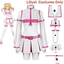 Load image into Gallery viewer, Anime 2.5 Dimensional Seduction Lilysa Amano Liliel Cosplay Costume Wig Wing Stockings Skirt Set Leather White Uniform Girls
