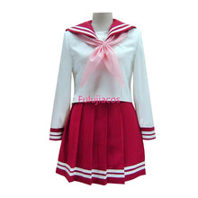Load image into Gallery viewer, Fulujiacos Womens Konata Izumi Cosplay Costume School Uniform Sailor Dress Halloween Outfit Custom

