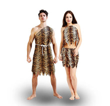 Load image into Gallery viewer, Cosplay Indigenous People Men Women Primitive Hunters African Wild Man Performance Costumes Halloween Party Costumes
