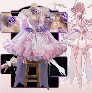 IN STOCK UWOWO Elysia Cosplay Game Honkai Impact 3: Elysia Fanart 'Luminous Sands' Dress Cosplay Cos With Bow Halloween Costume