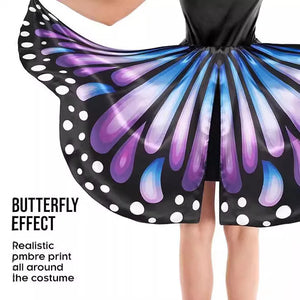 Halloween Cosplay Spinning Butterfly Dress Adult Women's Elegant Sweet Temperament Dresses and Headdress Set Performance Outfit