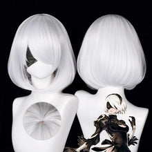 Load image into Gallery viewer, Anime 9S Cosplay Wig 2b Wig White Wig Cosplay Wig Heat Resistant Synthetic Hair Wigs
