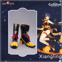 Load image into Gallery viewer, UWOWO Game Genshin Impact Xiangling Exquisite Delicacy Cosplay Cuisine Shoes Customize  Boots
