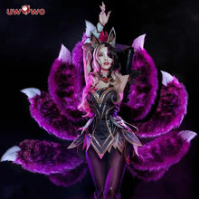 Load image into Gallery viewer, IN STOCK UWOWO League of Legend Cosplay Ahri Costume LOL Coven Ahri Costume with Ears Halloween Costume Ahri Witch Women Dress
