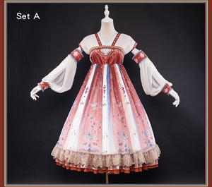 Lolita UWOWO Lolita Dress Chinese Traditional Fashion Dress Original Design Sunglow of Dunhuang Chinoiserie Lolita Dress