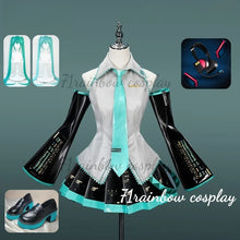 Load image into Gallery viewer, MIKUU Cosplay Mikku Formula Suits Cosplay Costume Woman Christmas Uniforms Sets Prop Wig Shoes Costumes Miku Cosplay
