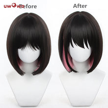 Load image into Gallery viewer, UWOWO Ellen Joe Wig Game Zenless Zone Zero/ZZZ Ellen Joe Maid Cosplay Wig Sort Black Hair 32CM
