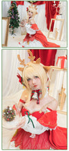 Load image into Gallery viewer, LAST BATCH  UWOWO Traveler Lumine Cosplay Costume Genshin Impact Cosplay Fanart: Christmas Costume Halloween Outfit Full Set
