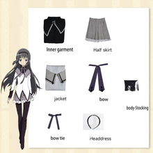 Load image into Gallery viewer, Anime Puella Magi Madoka Magica Akemi Homura Kaname Madoka Cosplay Costume Miki Sayaka  Sakura Kyouko Campus Uniform Wig Shoe
