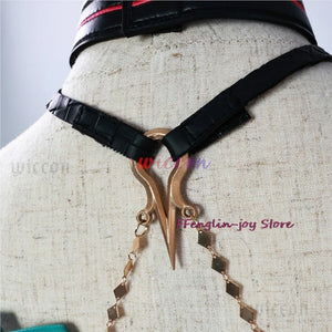 Ciaccona Cosplay Costume Wig Dress 3D Headwear Wuthering Waves Halloween Party for Women Girls Carnival Game Role Play Props