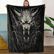 Load image into Gallery viewer, 1pc Wolf Head Blanket - Soft Flannel-like Texture, HD Digital Print - All-Season Couch, Bed, Camping Throw - Perfect Gift for Wo
