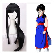 Load image into Gallery viewer, Cosplay  Chichi  Wig Black Long Straight Heat Resistant Synthetic Hair Wigs Cos Killjoy Wigs Party
