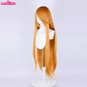 High Quality Anime 100Cm Long Staight Cosplay Wig Black White Red Pink Brown Gold Blue Blonde Purple Heat Resistant Hair Wigs