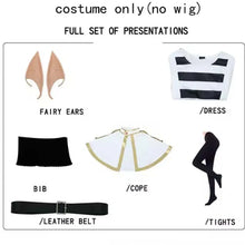 Load image into Gallery viewer, Frieren Cosplay Costume Frieren Dress with Ears Stockings for Anime Comic Con Frieren Outfits
