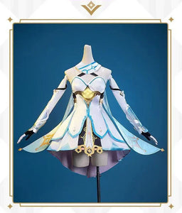 Genshin Impact Game Lumine Cosplay Costumes Halloween Carnival Party Clothes for Women Girls Cute Dress Suit Wig Full Sets