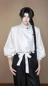 HOLOUN Jujutsu JJK Manga Anime Yuta Okkotsu Cosplay Costume Wig Jacket Black Pants Uniform Rose Net Synthetic Halloween