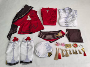 Hutao Cosplay Costume Game Genshin Impact New Skin Cherries Snow-Laden  Hutao Cosplay Costume Plus Size