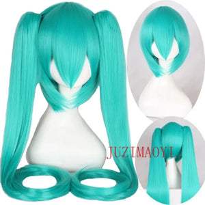 Cosplay Wig Long Heat Resistant Synthetic Hair Clip Ponytails Wigs