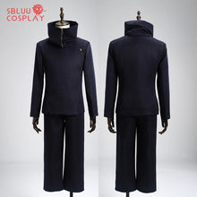 Load image into Gallery viewer, SBluuCosplay Anime JJK Toge Inumaki Cosplay Costume Coat Pants Dark Blue Detachable High Collar Halloween Christmas
