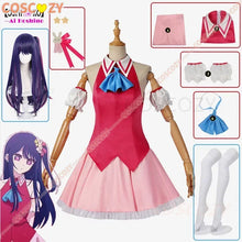 Load image into Gallery viewer, New Arrival Ai Hoshino Cosplay Costume Oshi No Ko Cosplay Wig Red Dress Bunny Hairpin Performance Dress Women Event Party Outfit
