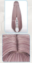 Load image into Gallery viewer, IN STOCK UWOWO Game Honkai: Star Rail Cosplay Herta Cosplay Wig 50CM Long Gray-Pink Long Hair Heat Resistant
