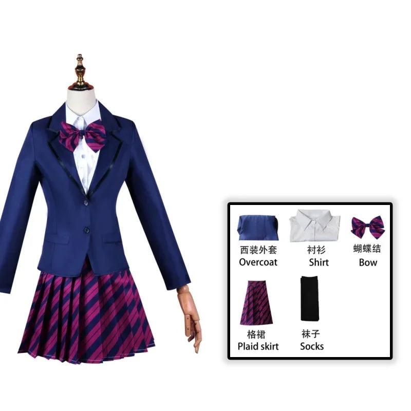 Komi Can't Communicate Komi Shoko Osana Najimi Cosplay Costume Anime Wig High School Uniform Shirt Tie Neck Women Halloween suit