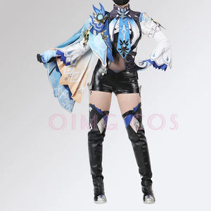 Genshin Impact Eula Cosplay  Costume Uniform Anime Chinese Style Halloween Costumes For Women Game