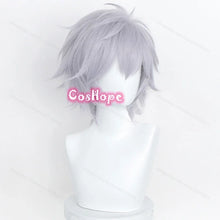Load image into Gallery viewer, Kaworu Nagisa Cosplay Wig 32cm Silver Gray Wig Cosplay Anime Cosplay Wigs Heat Resistant Synthetic Wigs for Halloween Costume
