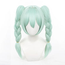 Load image into Gallery viewer, UWOWO V Singerr Mikku Cute Bunny Women Cosplay Wig With Ponytails Light Green Hair 45CM
