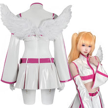 Load image into Gallery viewer, Anime 2.5 Dimensional Seduction Lilysa Amano Liliel Cosplay Costume Wig Wing Stockings Skirt Set Leather White Uniform Girls
