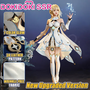 IN STOCK Traveler Lumine Cosplay Costume Game Genshin Impact【S-2XL】DokiDoki-SSR Lumine Cosplay Wig Shoes Halloween Plus Size