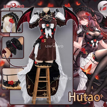 Load image into Gallery viewer, LAST BATCH UWOWO Genshin Impact Fanart Hutao Succubus Hutao Cosplay Costume Hu Tao Costume with Wings Tail Dress Cosplay Outfit
