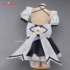UWOWO Elysia Cosplay Maid Dress Game Honkai Impact 3rd: Elysia Maid Costume Miss Pink Elf Dress Cosplay Costume