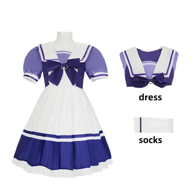 Anime Game Umamusume: Pretty Derby Special Week Silence Suzuka Tokai Teio Maruzensky Cosplay Costume School Uniform Sailor Suit
