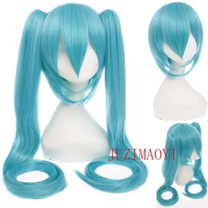 Cosplay Wig Long Heat Resistant Synthetic Hair Clip Ponytails Wigs