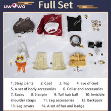 Load image into Gallery viewer, UWOWO Xiangling Cosplay Collab Series: Game Genshin Impact XiangLing New Year&#39;s Cheer outfit Lantern Rite Cosplay Costume Bag
